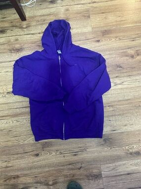 Purple Full-Zip Hooded Sweatshirt - Classic Men's Hoodie